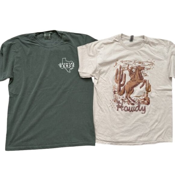 2 T-shirts Country Theme size Large - Picture 2 of 3